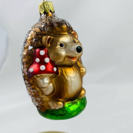 Preview: Emila_Weihnachtsschmuck_Tier_Igel_mitPilz_2