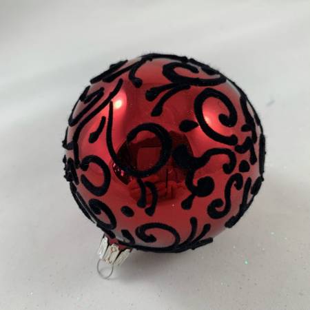 Preview: EmilaShop_Weihnachtsschmuck_Kugel_Rot_Samt_3