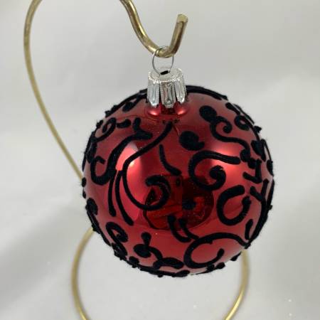 Preview: EmilaShop_Weihnachtsschmuck_Kugel_Rot_Samt_2