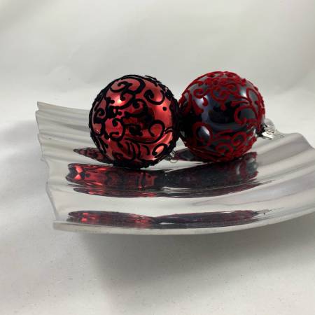 Preview: EmilaShop_Weihnachtsschmuck_Kugel_Rot_Samt_5